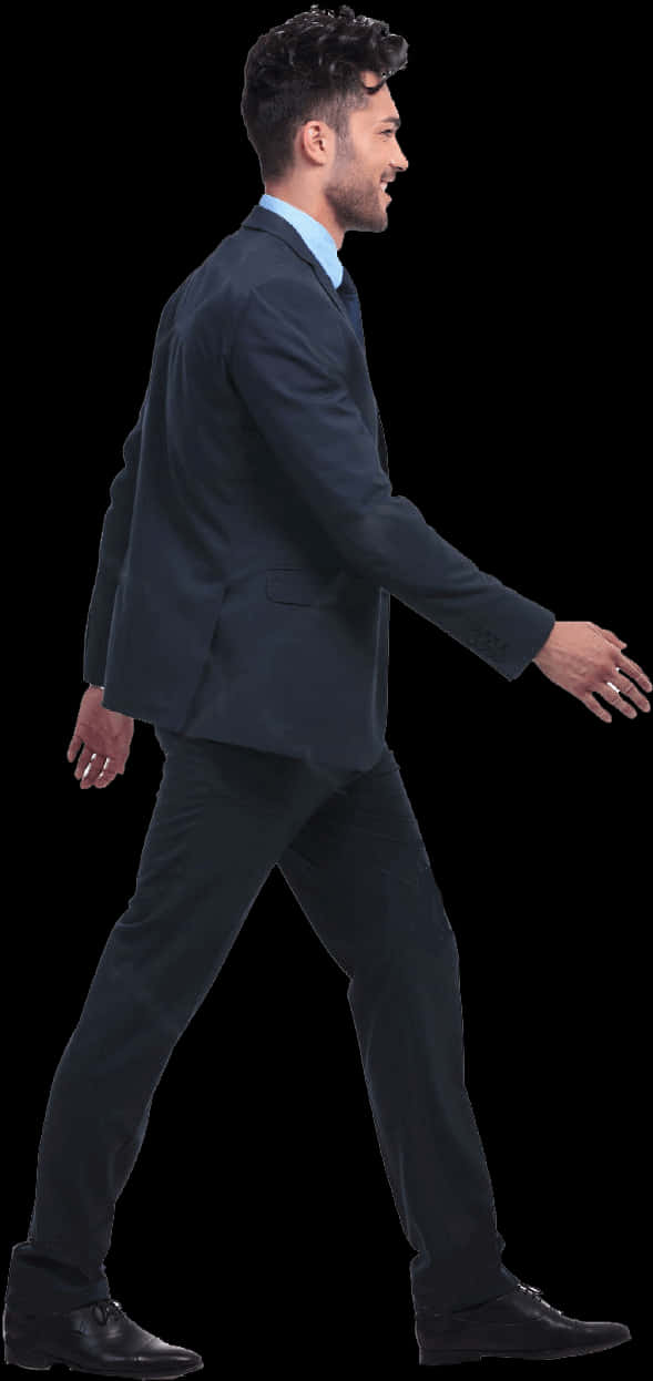 Businessman Striding Forward PNG