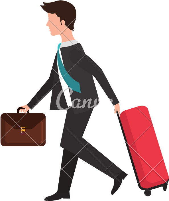 Businessman Travel Icon PNG