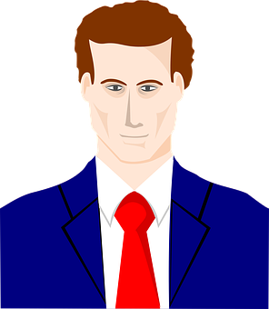 Businessman Vector Portrait PNG