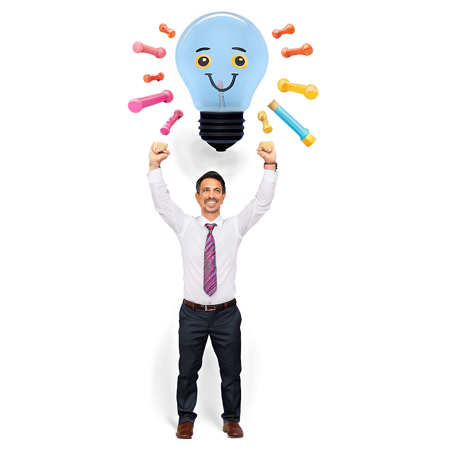Businessman With Idea Bulb Png 05252024 PNG