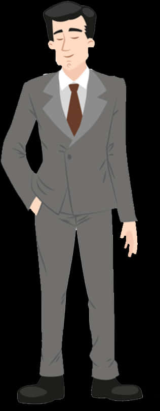 Businessmanin Gray Suit PNG
