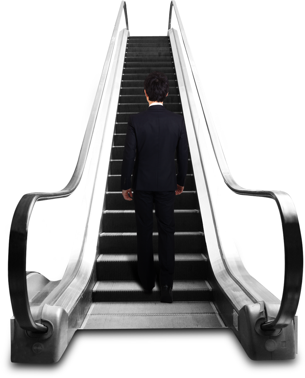 Businessmanon Escalator PNG