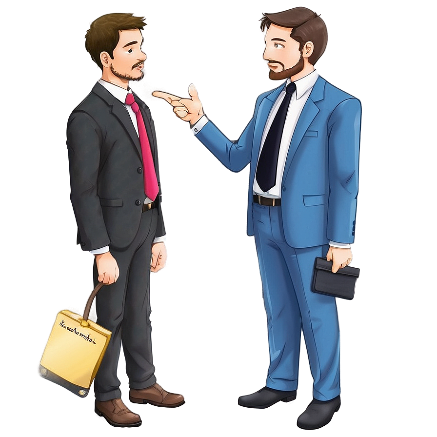 Businessmen Conversation Animated PNG