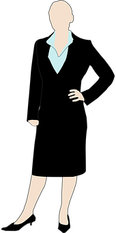 Businesswoman Silhouette Vector PNG