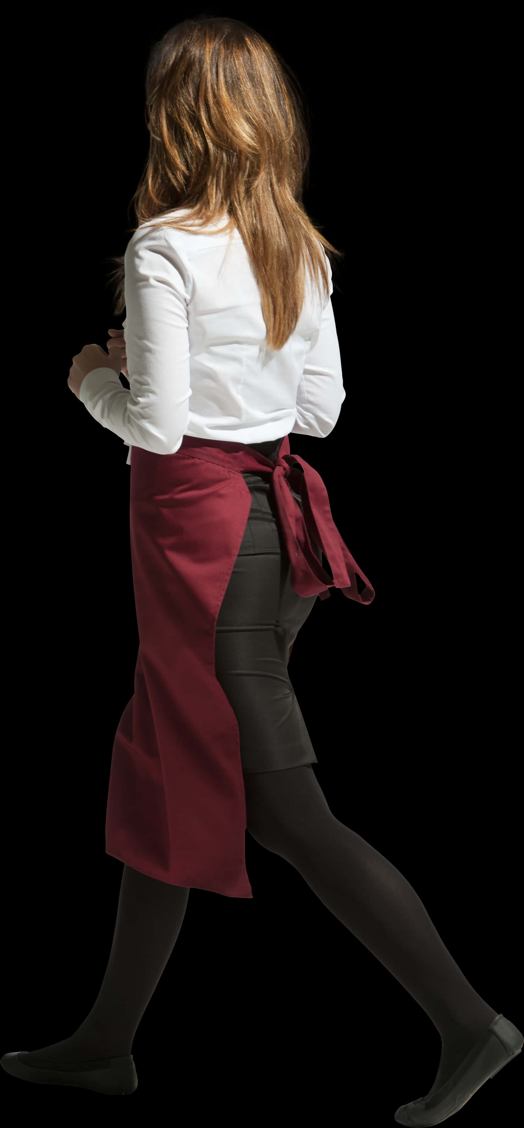 Businesswoman Walking Away Black Background PNG