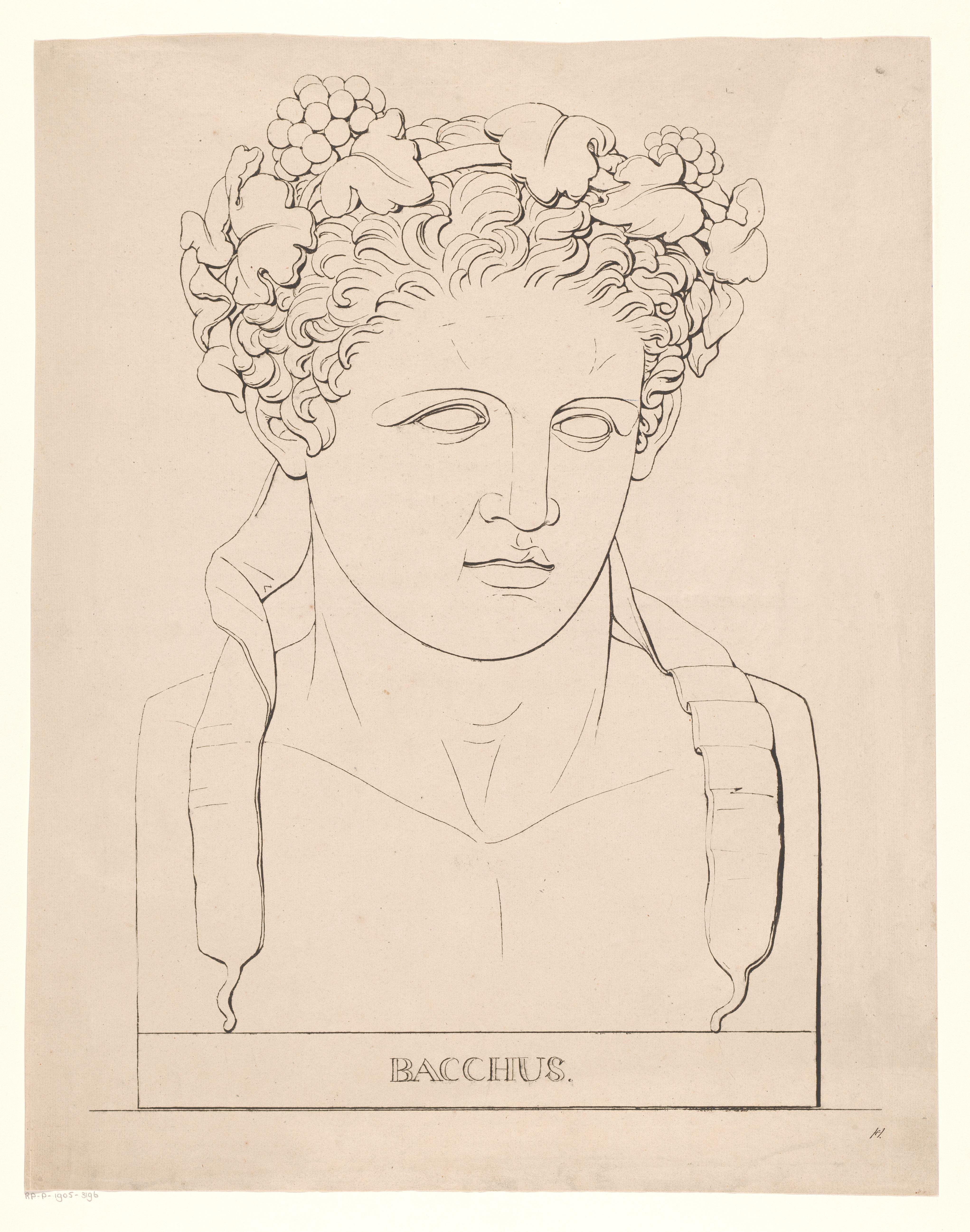 Buste van Bacchus Wallpaper