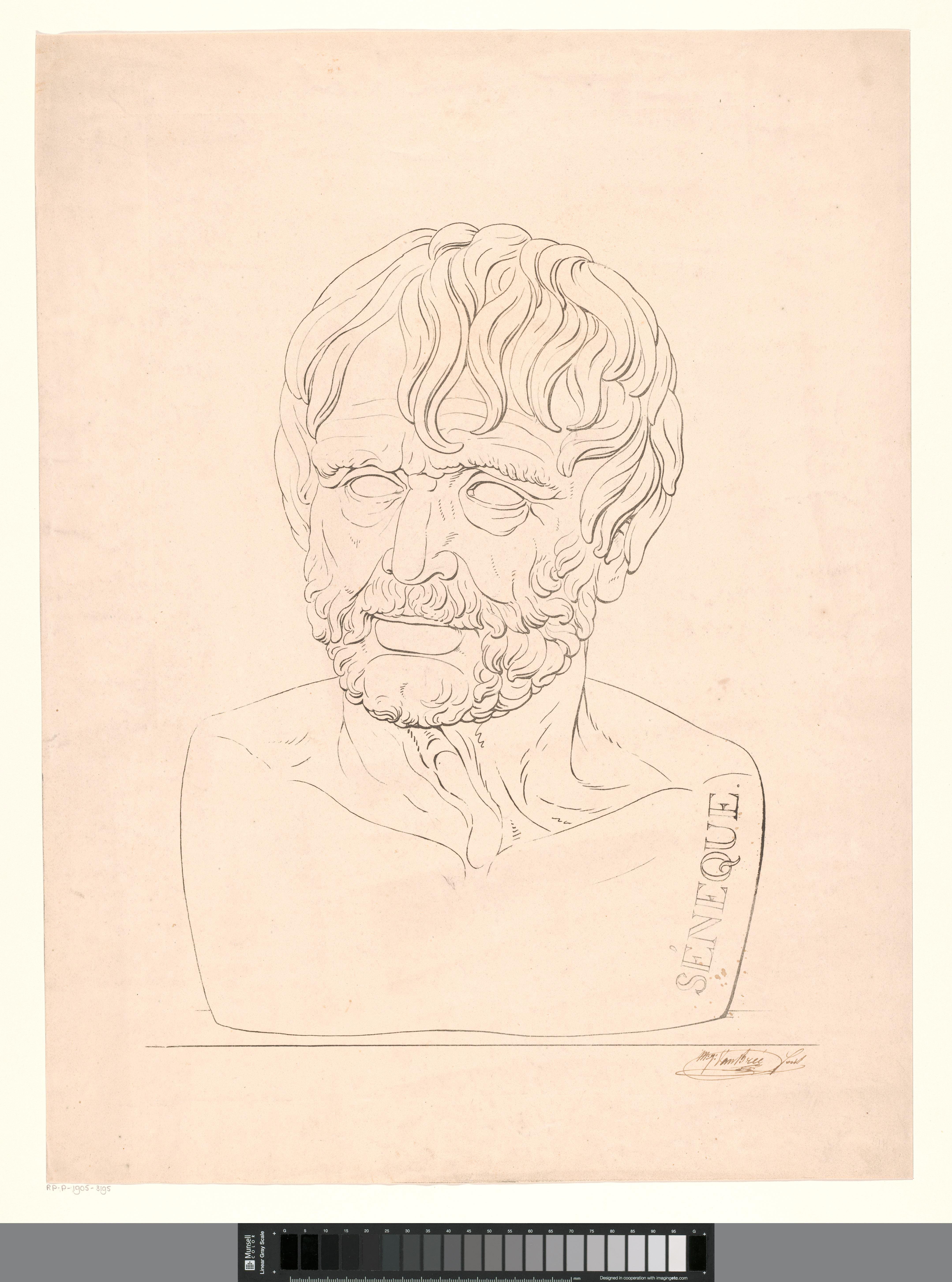 Buste van Seneca Wallpaper