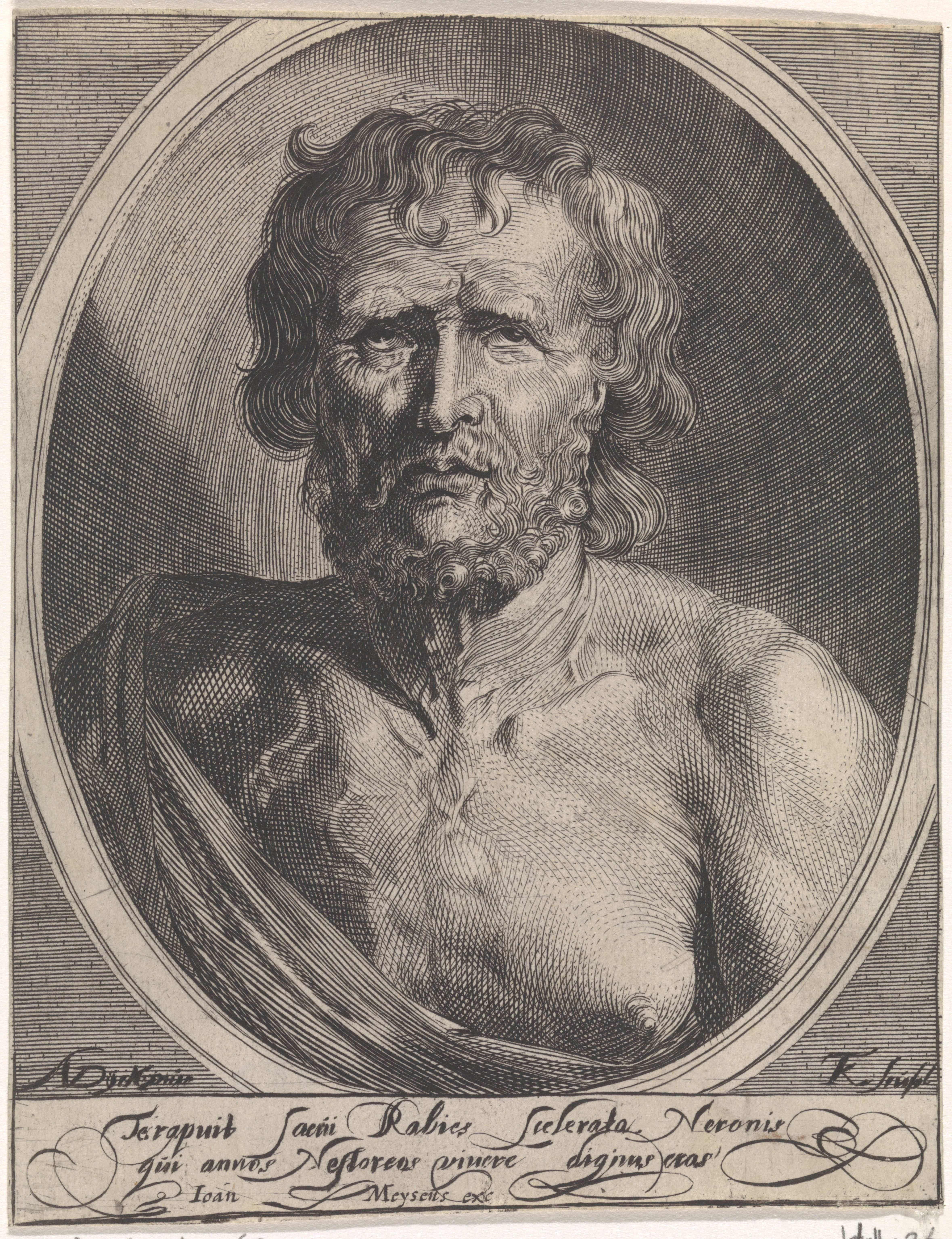 Buste van Seneca Wallpaper