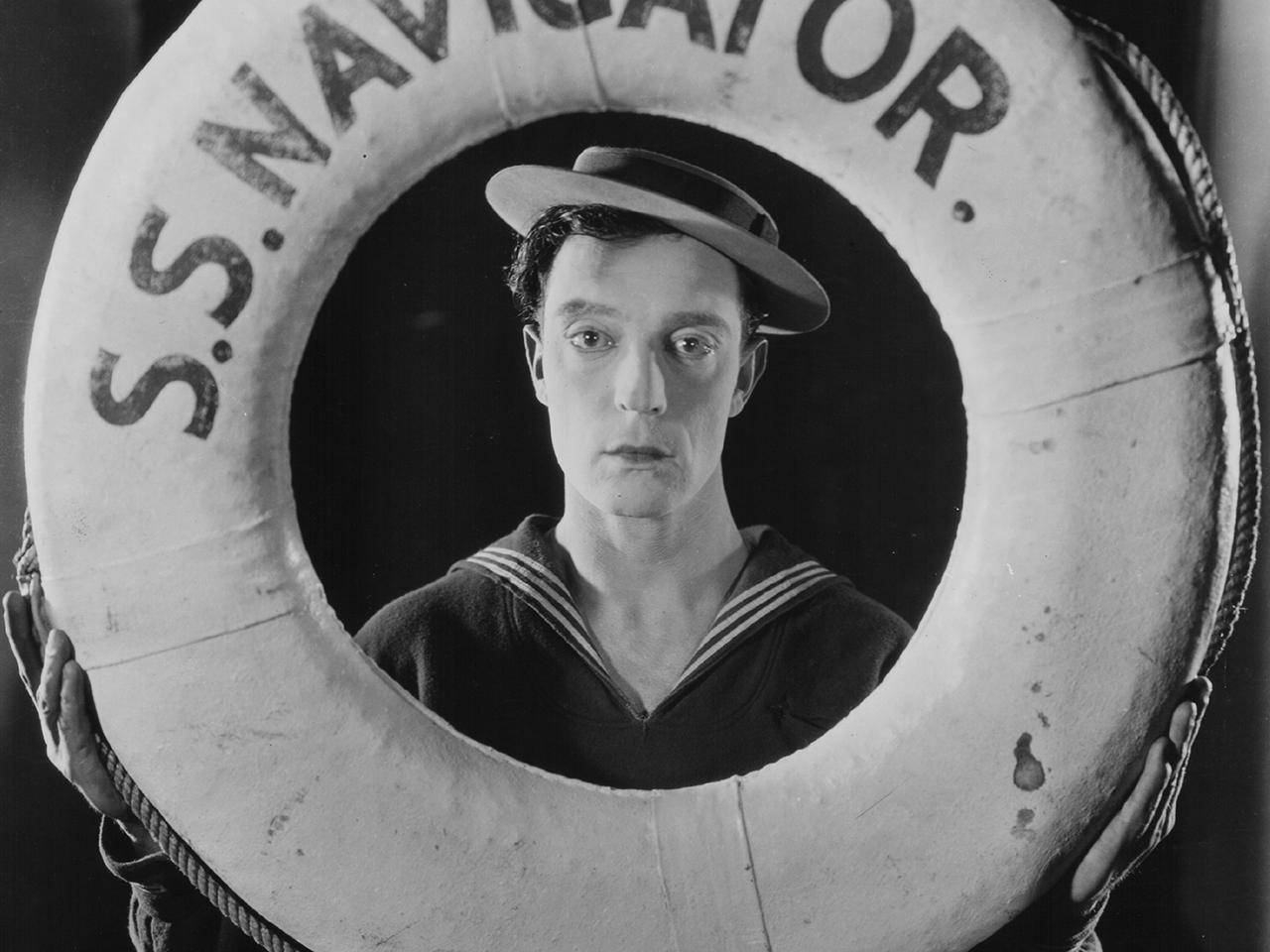 Buster Keaton in a Vintage Sailor Outfit Wallpaper