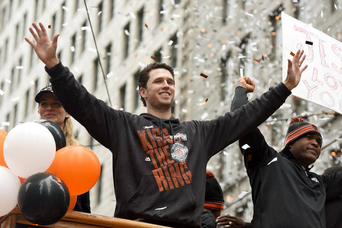 Download Buster Posey World Series Parade Wallpaper