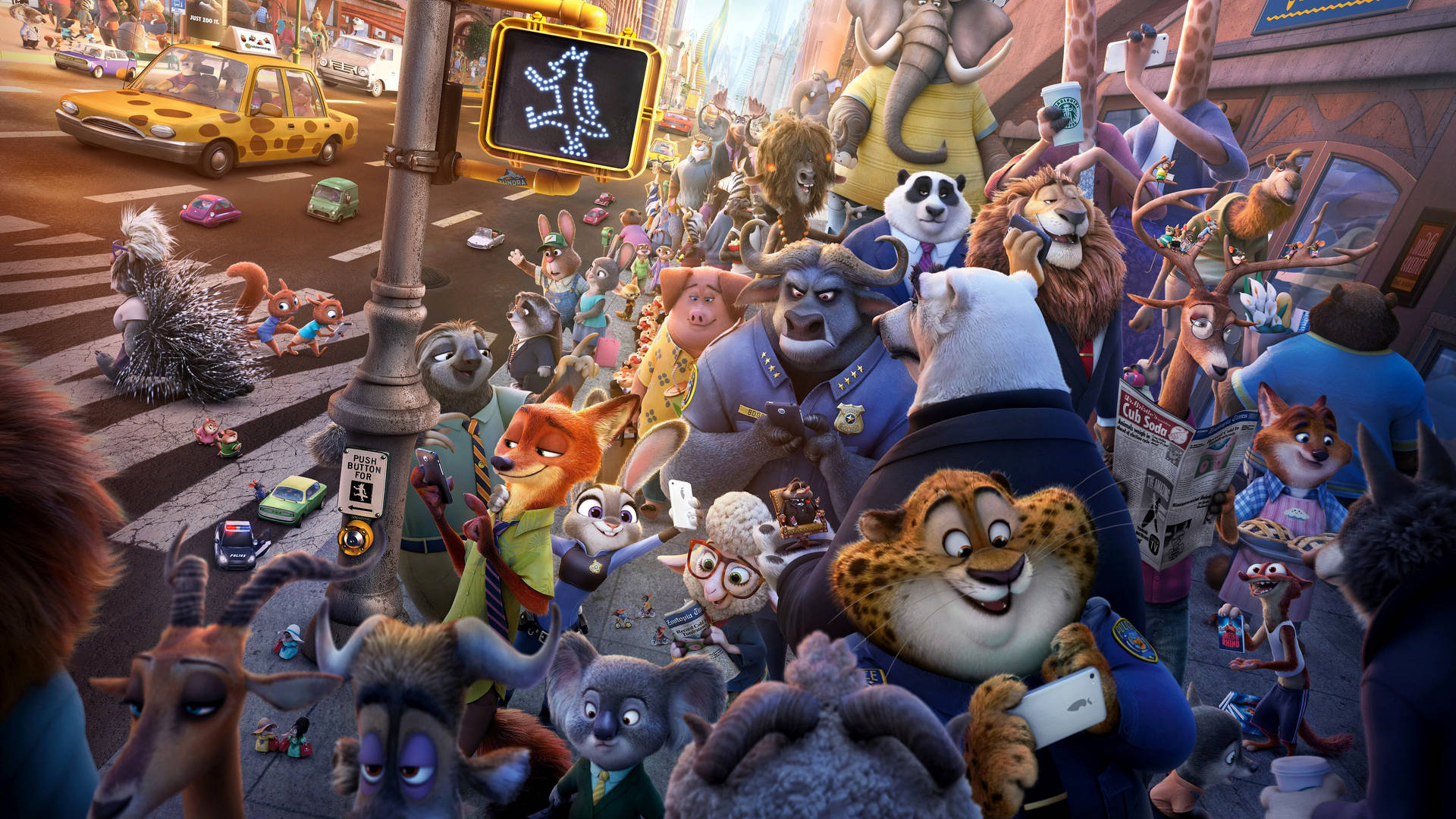 Busy Streets In Zootopia Wallpaper