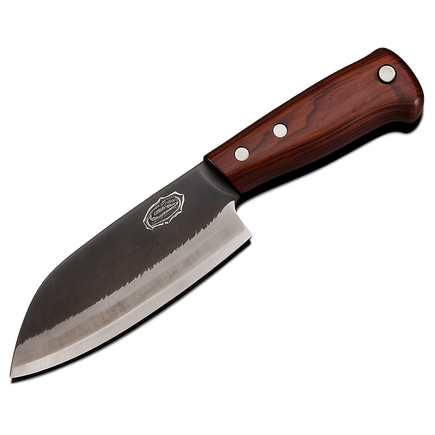 Butcher Knife With Wooden Handle Png Wxf PNG