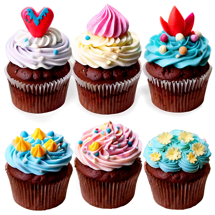 Buttercream Cupcakes Png 06112024 PNG