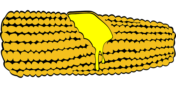 Buttered Corn Vector Illustration PNG