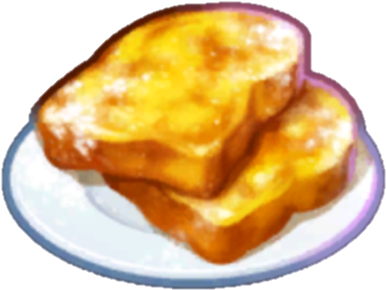 Buttered_ Toast_on_ Plate PNG