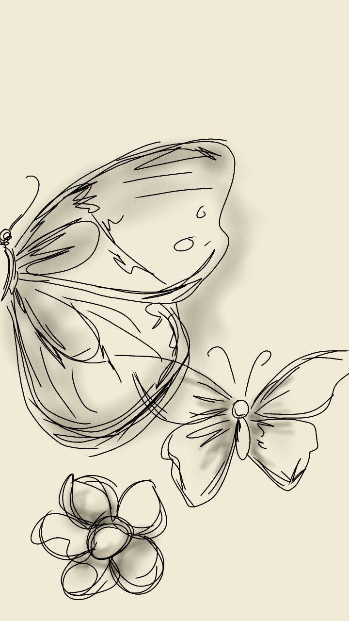 Illustrazione Digitale Di Farfalle Sfondo