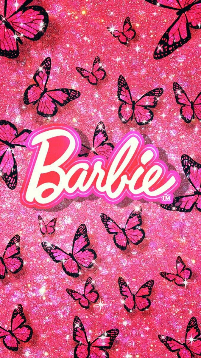 BARBIE X LV  Pink glitter wallpaper, Pink wallpaper girly, Pink