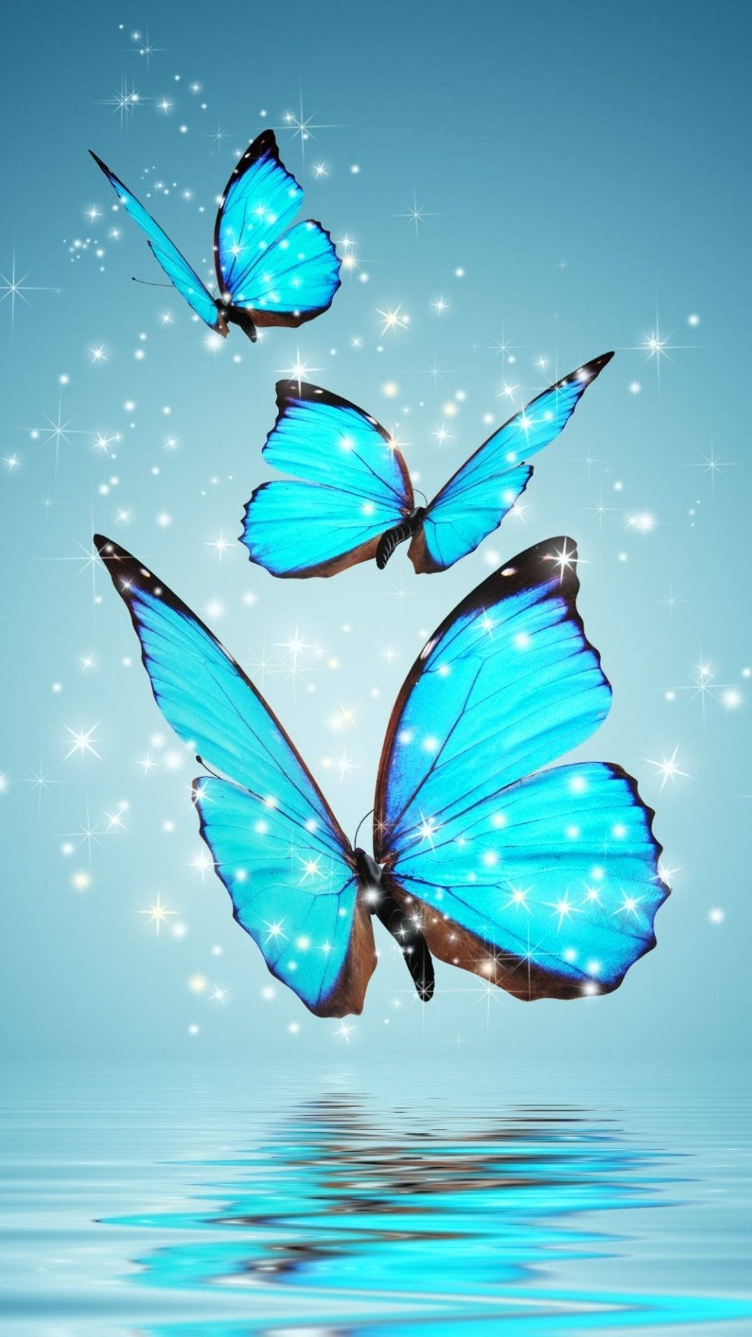 Download White Vlone Pfp Logo Purple Butterflies Wallpaper