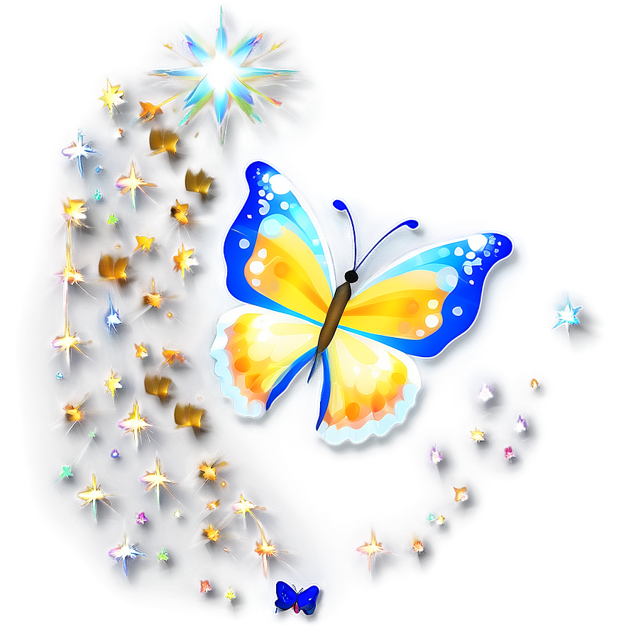 Butterfly And Stars Png 04292024 PNG