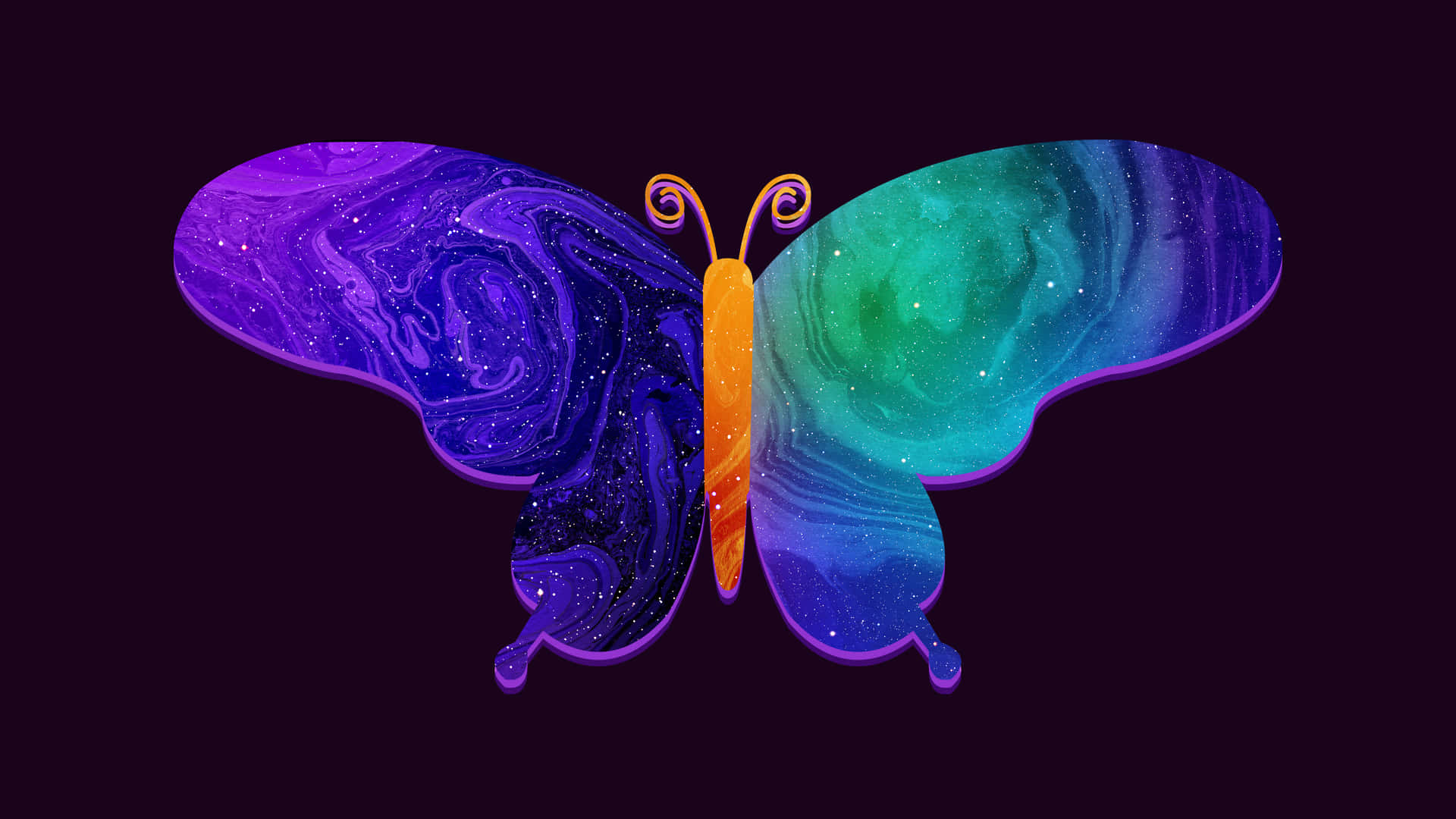 "Colourful Butterfly Art" Wallpaper