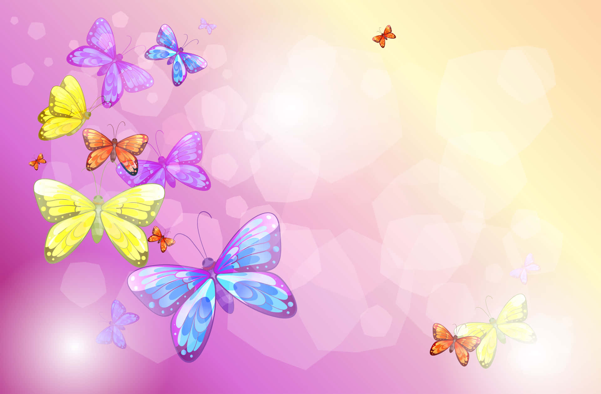 Connecting with Nature - Graceful Butterfly Art Wallpaper