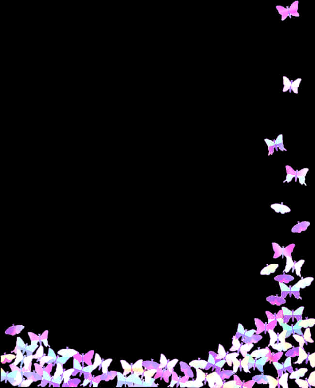 Butterfly Border Design PNG