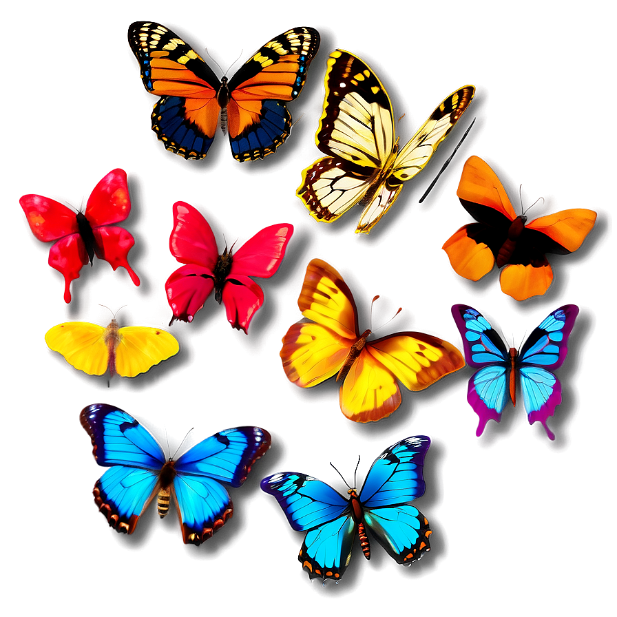 Butterfly Collection Set Png 04292024 PNG