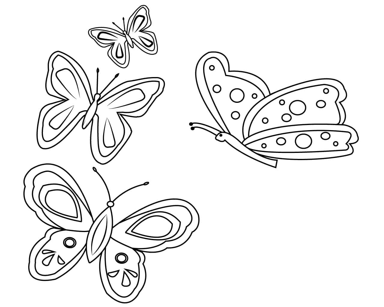 "A Collection of Butterfly Coloring Pages Perfect for Little Artists" Wallpaper