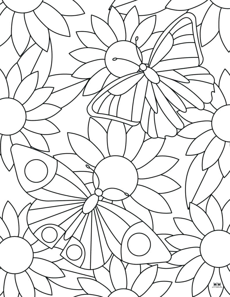 Butterfly Coloring Pages: Unleash Your Creativity" Wallpaper