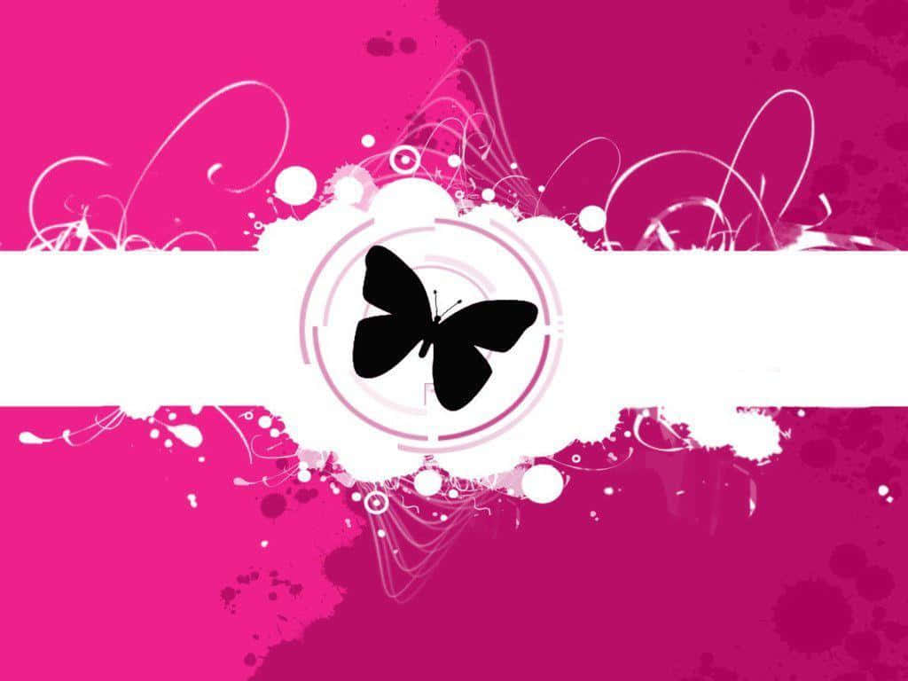 Abstrakterschwarzer Schmetterling Für Den Desktop Wallpaper