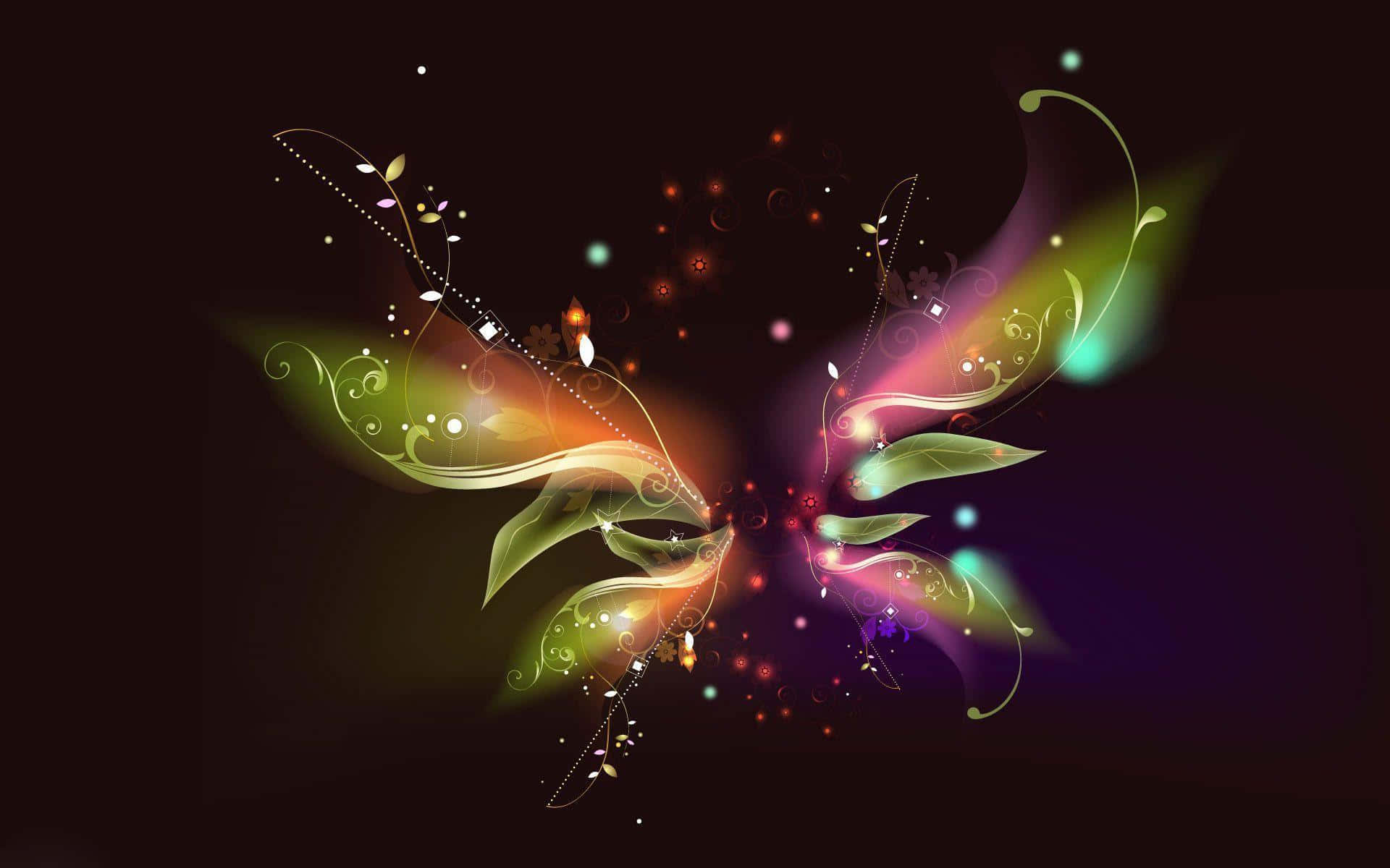 Fondode Pantalla Abstracto De Mariposas Multicolores Para Escritorio. Fondo de pantalla