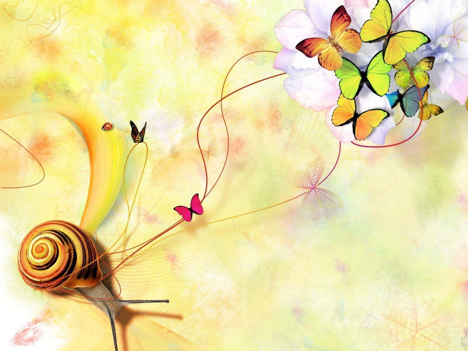 Levende mønstre af sommerfuglevinger Wallpaper