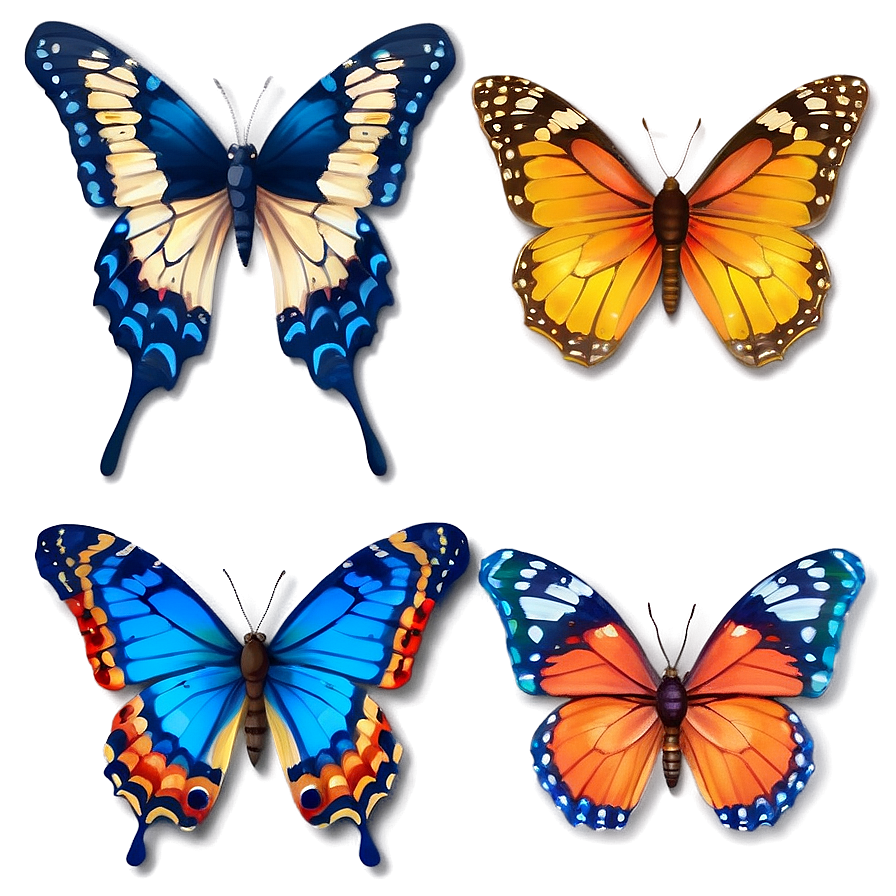 Download Butterfly Emoji Expression Png Vto | Wallpapers.com