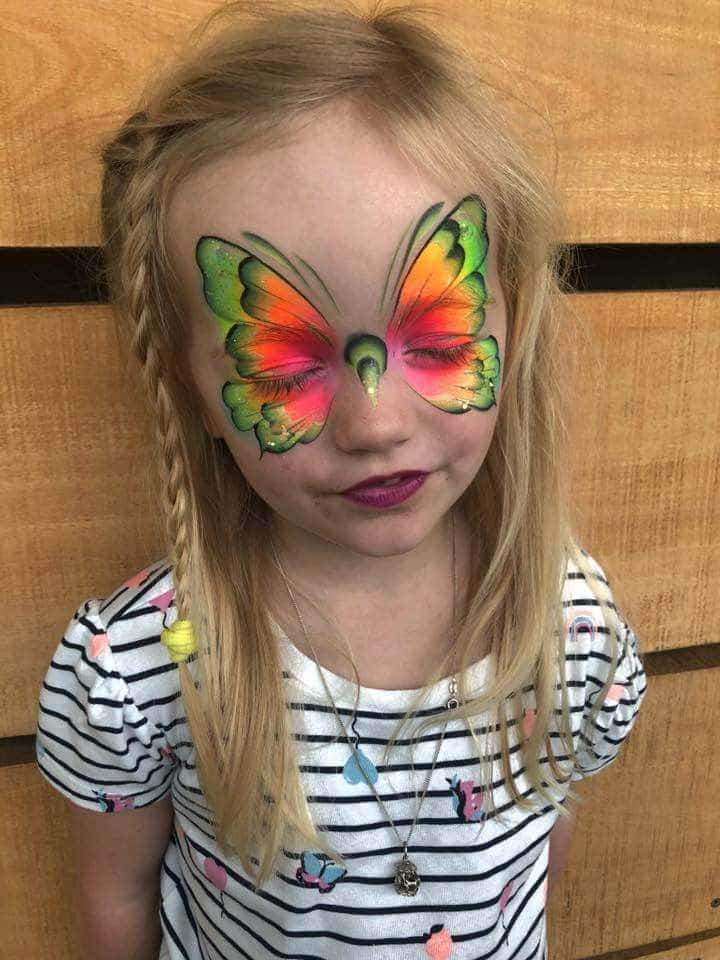 Colorful Butterfly Face Painting! Wallpaper