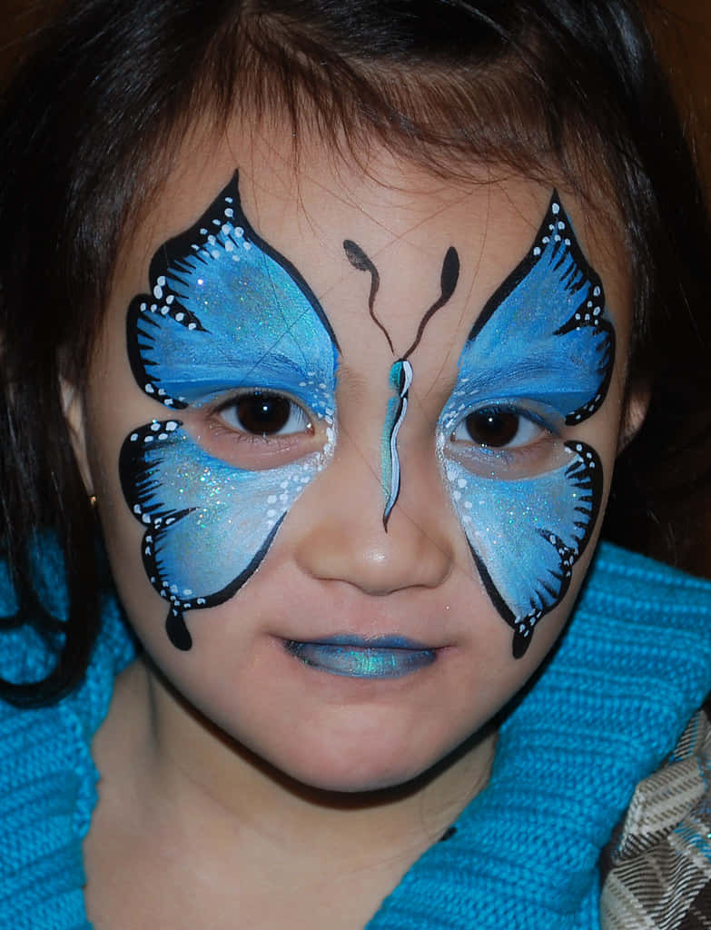 Let your beauty shine with Butterfly Face Painting Wallpaper