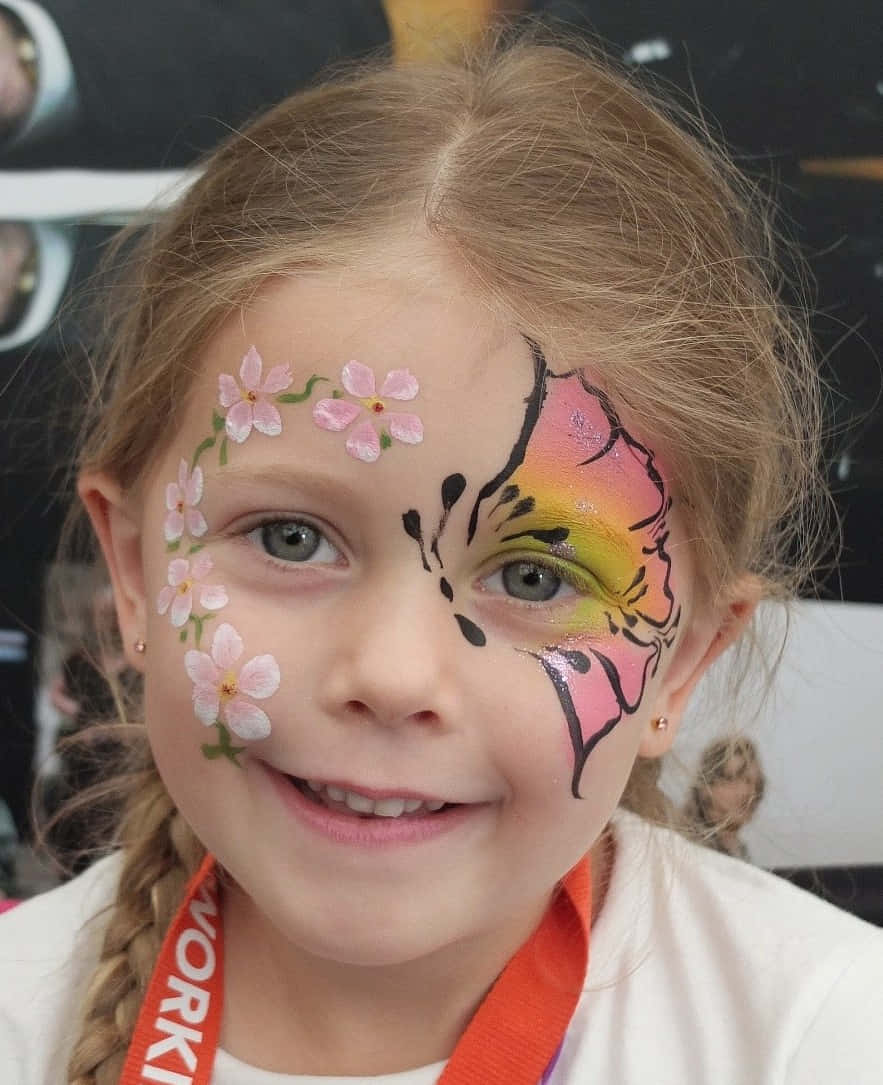 Have fun with this Butterfly Face Painting! Wallpaper