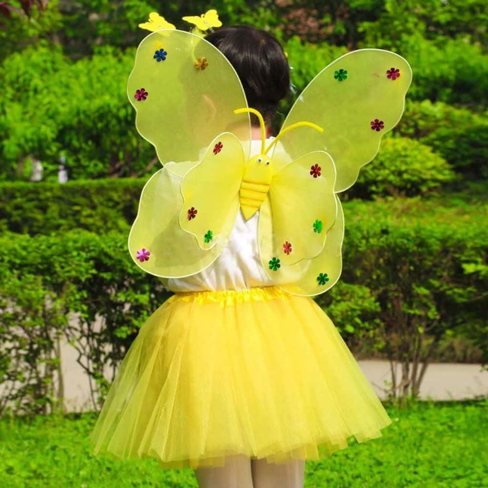 Fairy Butterfly Wings Costume Dress Accessory for Girls (2-10 Years) Kids  Complete Set(Wings,Hairband,Stick) Kids Fancy Dress Costume