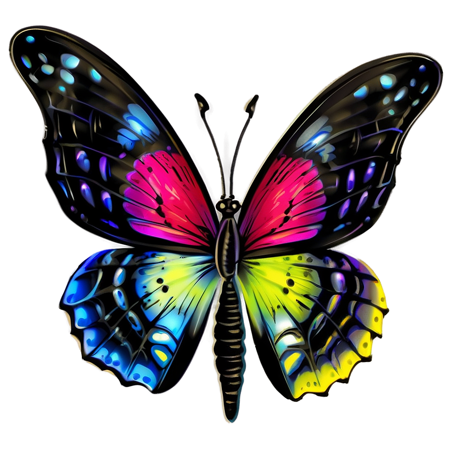 Butterfly Illustration Png 04292024 PNG