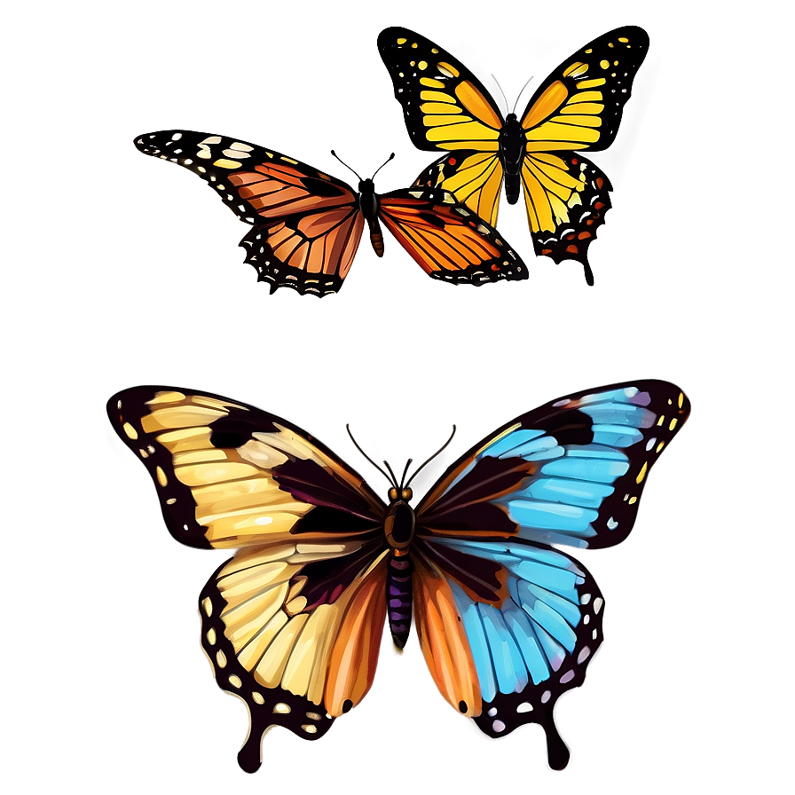 Butterfly Illustration Png Rbm PNG