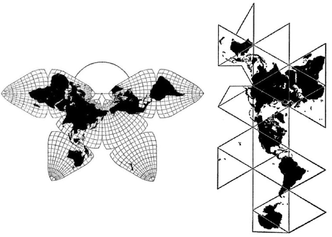 Butterfly Map Projection Comparison PNG