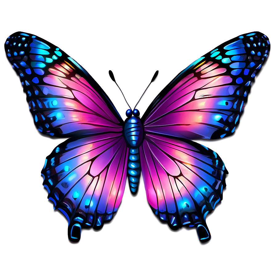 Butterfly Night Glow Png 8 PNG