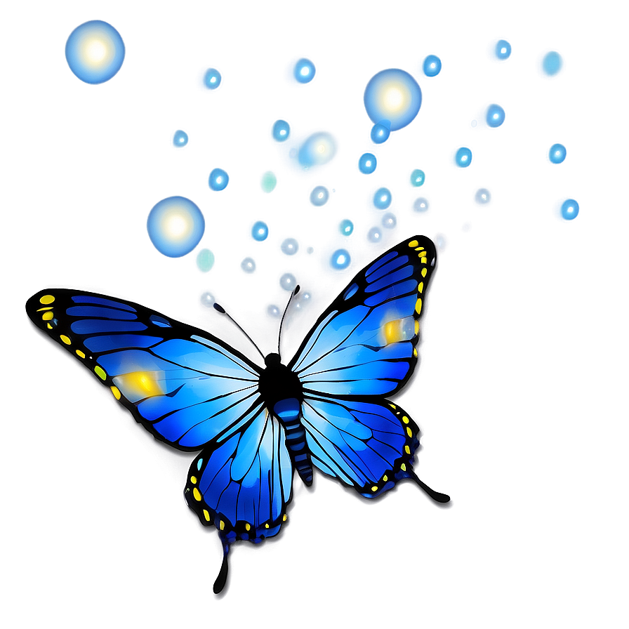 Butterfly Night Glow Png Jht PNG