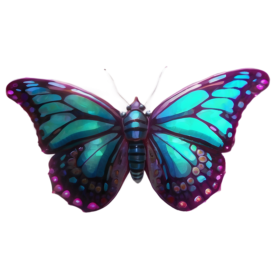 Download Butterfly Night Glow Png Mxt18 | Wallpapers.com