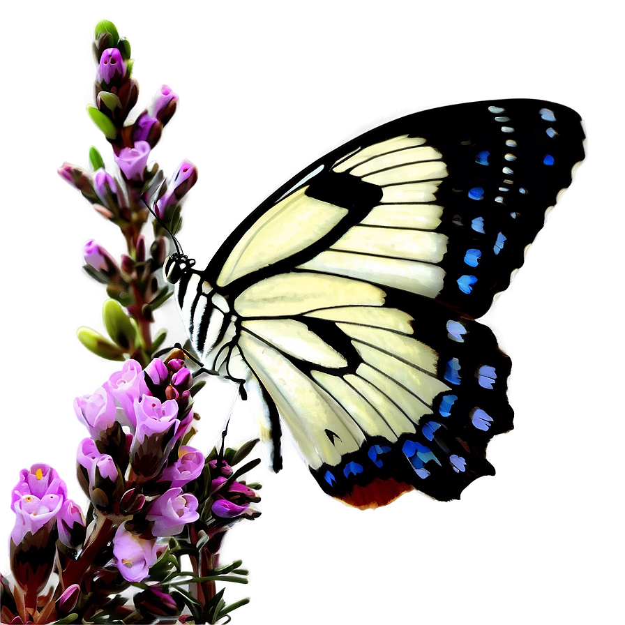 Butterfly On Heather Png Wdd55 PNG