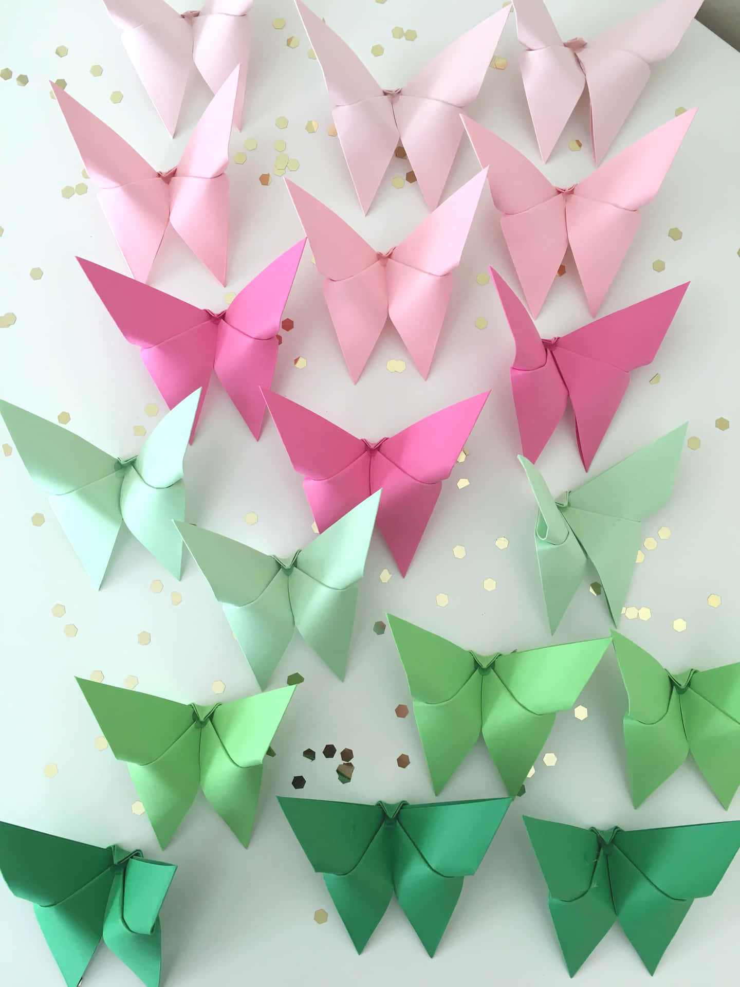 Beautiful Origami Butterfly Flying Gracefully in the Sky" Wallpaper