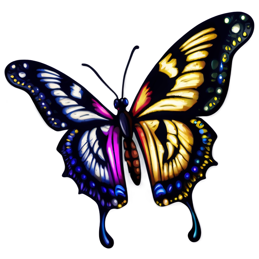 Download Butterfly Outline For Coloring Png Iqm | Wallpapers.com