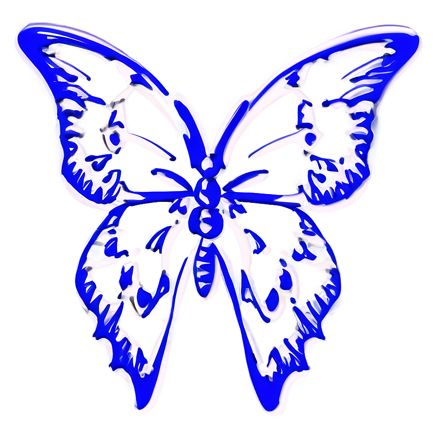 Download Butterfly Outline Sketch Png Qaq 