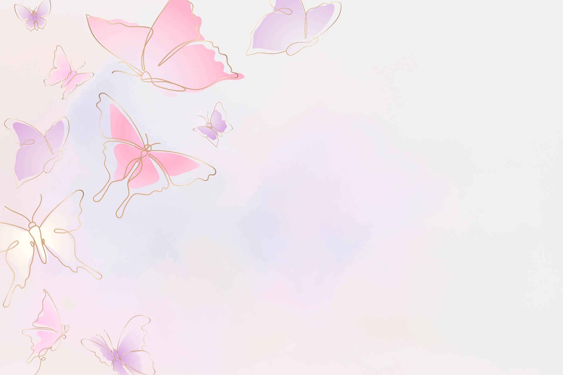 Butterfly Pastels Aesthetic Computer  Wallpaper
