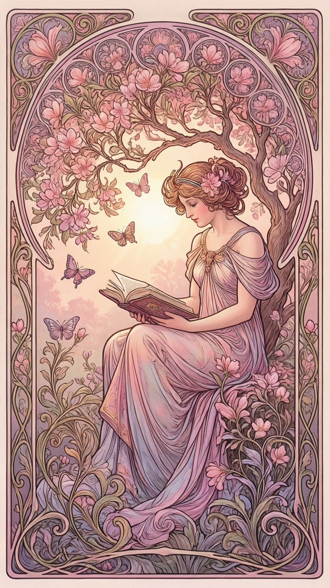 Butterfly Reader Wallpaper
