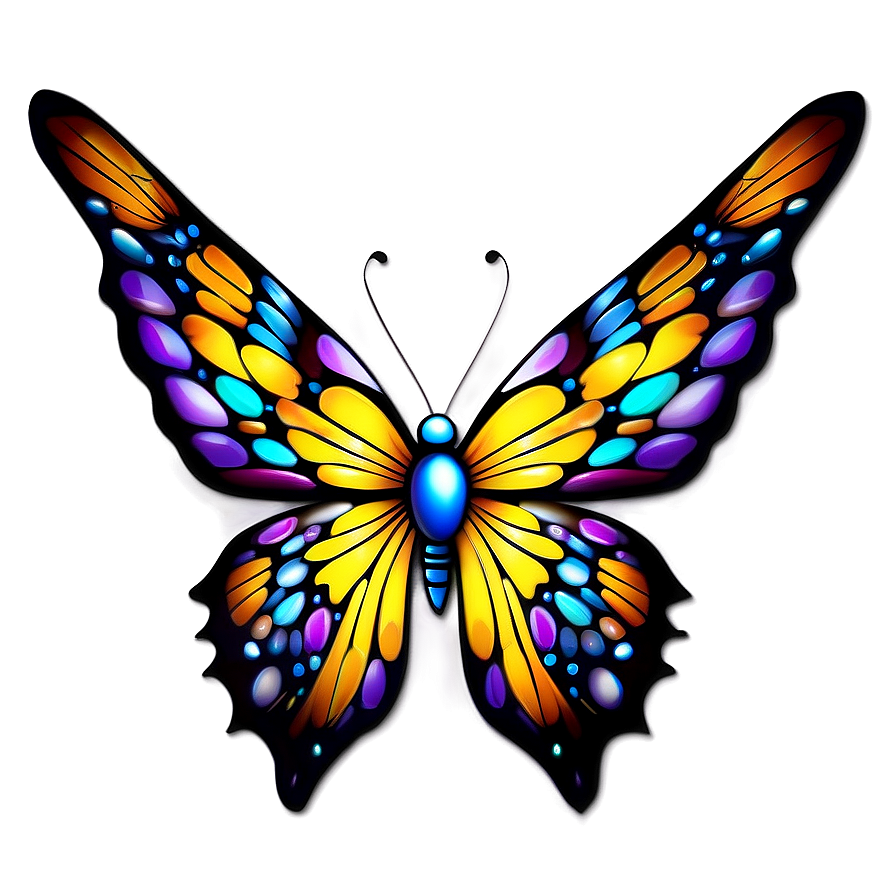 Butterfly Tattoos Png 05232024 PNG